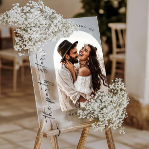 Élégant minimaliste Mariage photo de bienvenue