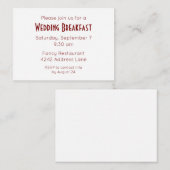 Elégant minimaliste Mariage rouge Invitation d'évé (Devant / Derrière)