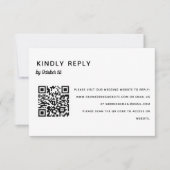 Elégant minimaliste mariage RSVP QR Code en ligne (Devant)