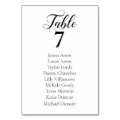 Élégant minimaliste Mariage Sièges Cartes (Dos)