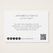 Élégant minimaliste Merci d'affaires moderne (Dos)