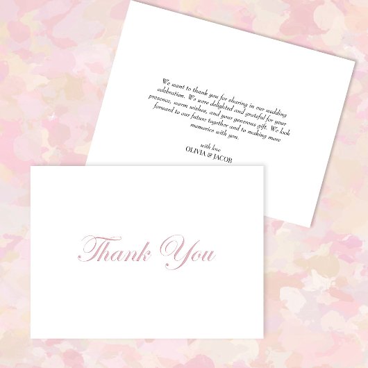 Élégant minimaliste Merci Mariage