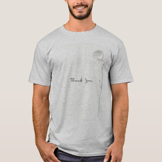 Elégant minimaliste Merci Mens Tshirt (Devant)