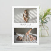 Élégant minimaliste Merci photo Baby shower (Debout devant)