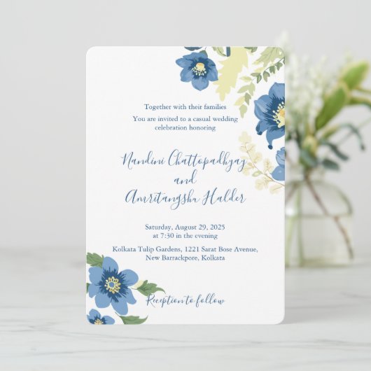 Élégant minimaliste Modèle Faire-part de mariage | (Debout devant)