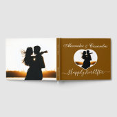 Élégant minimaliste moderne Brown Mariage livre d' (Complet)