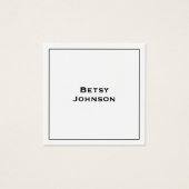 Élégant minimaliste moderne Carte de visite blanc (Devant)