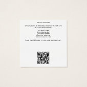 Élégant minimaliste moderne Carte de visite blanc (Dos)