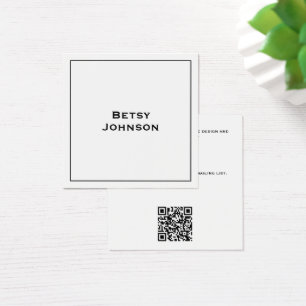Élégant minimaliste moderne Carte de visite blanc