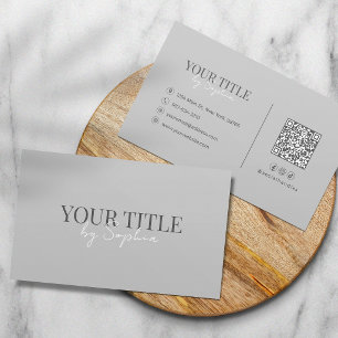Élégant Minimaliste Moderne Carte de Visite QR Cod
