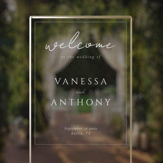 Élégant minimaliste moderne Mariage Accueil