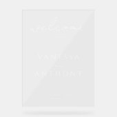 Élégant minimaliste moderne Mariage Accueil (Recto)