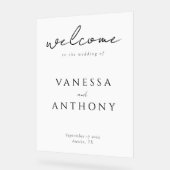 Élégant minimaliste moderne Mariage Accueil (Angle)