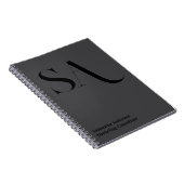 Élégant minimaliste Monogramme Carnet photo spiral (Côté Droit)