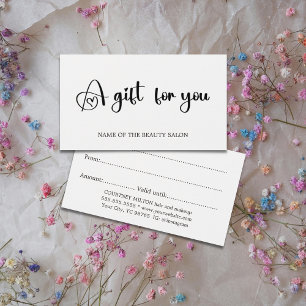 Elégant minimaliste noir blanc salon de beauté