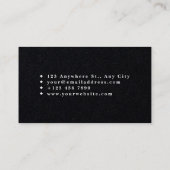 Élégant minimaliste noir Carte de visite classique (Dos)