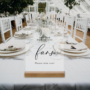 Élégant minimaliste Numéro Un Ventilateurs Mariage