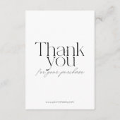 Élégant minimaliste petit entreprise Coupon Merci (Dos)