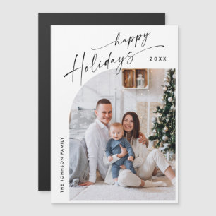 Élégant minimaliste photo de Noël Carte magnétique