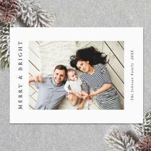 Élégant minimaliste photo de Noël Carte magnétique