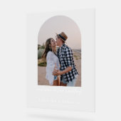 Élégant minimaliste photo Mariage en acrylique (Angle)