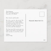 Elégant minimaliste Portrait Photo Holiday Carte p (Dos)