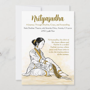 Élégant minimaliste Programme de danse Kathak Invi