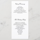 Élégant minimaliste programmes de mariage blanc (Dos)