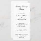 Élégant minimaliste programmes de mariage blanc (Devant / Derrière)