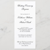 Élégant minimaliste programmes de mariage blanc (Devant)