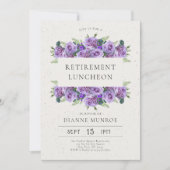 Élégant minimaliste retraite florale Invitation (Devant)