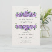 Élégant minimaliste retraite florale Invitation (Debout devant)