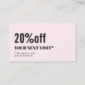 Élégant minimaliste Rose blanc Coupon de beauté (Devant)