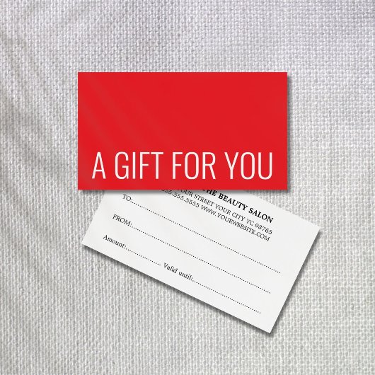 Élégant minimaliste rouge blanc gras