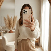 Élégant Minimaliste Sable d'Oatmeal Terracuite Nom