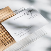 Élégant minimaliste script manuscrit carte RSVP