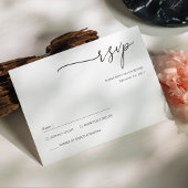 Élégant minimaliste script manuscrit carte RSVP