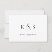 Elégant minimaliste Script Mariage gratitude Merci (Devant)