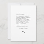 Élégant minimaliste script Mariage photo Merci (Dos)