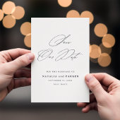 Élégant minimaliste Script Save the Date