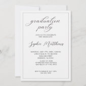 Elégant minimaliste simple Graduation Invitation (Devant)