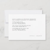 Élégant Minimaliste Simple Mariage Cartes De Boîti (Dos)