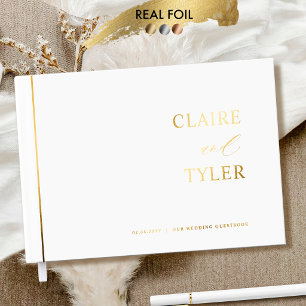 Élégant, minimaliste, véritable mariage à feuille