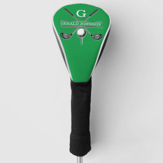 Elegant minimalistisch aangepast Golfmonogram Golfheadcover