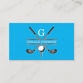 Elegant minimalistisch aangepast Golfmonogram Visitekaartje