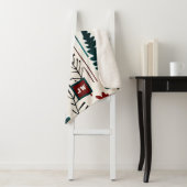 Elegant minimalistisch Abstract bos monogram Sherpa Deken (In situ)