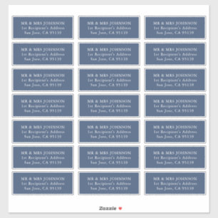 Elegant minimalistisch Adresetiket voor weddenscha Sticker