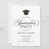 Elegant minimalistisch Afstuderen Kaart (Voorkant)