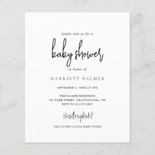 Elegant minimalistisch Baby shower