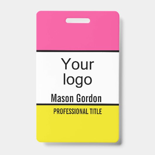 Elegant, minimalistisch badge (Voorzijde)